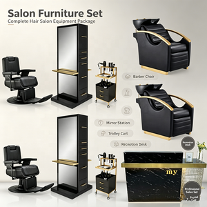 Conjunto de Muebles Modernos para Salón de Belleza, Espejo y Sillas de Peluquería de Lujo Personalizados, Equipamiento Completo para Salón de Belleza - Product Image 1