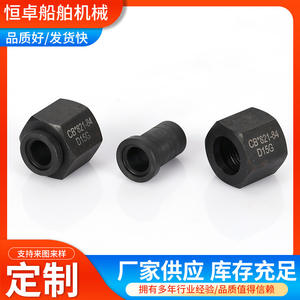 Écrou extérieur en acier au carbone de type D CB56-83 pour quincaillerie marine avec raccord fileté extérieur et conception à épaule plate - Product Image 3