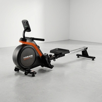 Máquina de Remo Plegable para Gimnasio en Casa, Ejercicio en Interiores, Entrenamiento de Cuerpo Completo, Remo Magnético Silencioso con Transmisión por Correa y Resistencia Ajustable