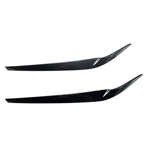Bmw 5 Series G30 Headlight Eyebrow Decal Piano Black Carbon Fiber Texture Adhesive Body Stickers For 2017-2020 - Product Image 5