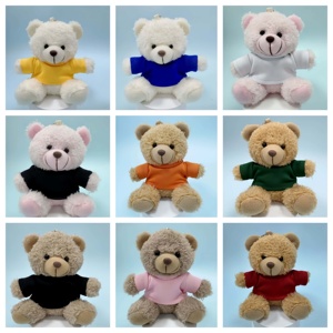 Porte-clés en peluche avec ours en peluche, breloque de sac et porte-clés lion personnalisé mignon et doux de 10 cm pour sac à dos - Product Image 6