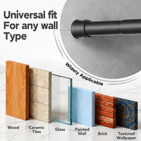 YIJIALE Barra de tensión de acero inoxidable con recubrimiento en polvo de 30K SQM, resistente, de 25 mm (35.43-62.99 pulgadas), ajustable sin herramientas para ducha en el baño