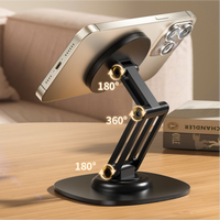 Support de téléphone de bureau de luxe, support magnétique réglable pour téléphone portable/tablette, support paresseux en métal, nouveau pour utilisation sur bureau