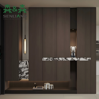 Armoire penderie sur mesure SLS Factory, luxe postmoderne, pour chambre à coucher, hôtel, salon, blanche, portable