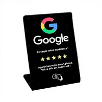 Support NFC personnalisé d'usine 13.56MHz NFC 213/215/216 pour Google Review TikTok Instagram Facebook Scan Payer Commande PVC Enseigne