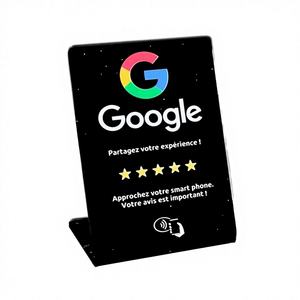 Soporte NFC personalizado de fábrica 13,56 MHz NFC 213/215/216 para Google Review TikTok Instagram <span class=keywords><strong>Facebook</strong></span> Scan Pay Ordering PVC Signboard - Product Image 3