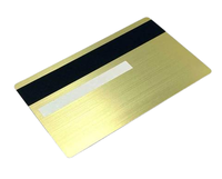 Carte de crédit en métal personnalisée de 0,8 mm, finition mate brossée, avec fente pour puce EMV, bande magnétique et plaque nominative, impression sérigraphique