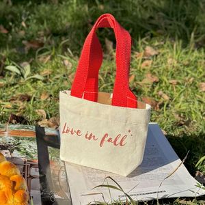 Fashion Natural Cotton Canvas Shopping <b>Handbag</b> Short Handle Canvas Tote Bag for Daily Use - Product Image 4