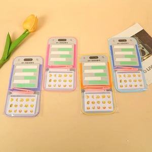 Autocollants pour bloc-notes DIY, mini notes autocollantes portables avec émoticônes de dessins animés pour étudiants, carnets de notes, rentrée scolaire, papier durable avec pelliculage mat - Product Image 2