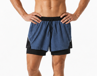 Shorts de sport respirants pour hommes avec cordon de serrage élastique à la taille, doublure intérieure, pour la course, la gym et l'entraînement, conception OEM