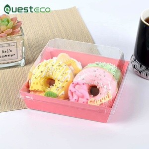 13,5x12,5x6,5 cm venta al por mayor personalizado impreso barato mini donuts papel ecológico sacar caja de <span class=keywords><strong>donas</strong></span> <span class=keywords><strong>cajas</strong></span> de embalaje con logotipo - Product Image 2