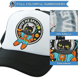 Patch thermocollant drôle de chat de dessin animé, patch moral brodé coloré pour sacs, sacs à dos, casquettes de camionneur, applique DIY 3,12x3,26 pouces - Product Image 2