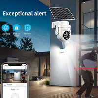 Caméra extérieure intelligente 4G Goobsafe QA62 3MP CMOS HD PTZ avec vision nocturne couleur, résistante aux intempéries, détection de suivi, surveillance agricole