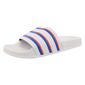 Zapatos Adidas Adilette para Hombre, Color: Blanco Nube/Azul/Rojo Solar, 100% Auténticos - Product Image 1