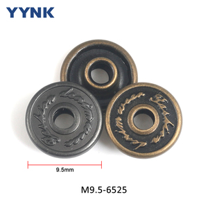 Tùy chỉnh Rỗng ra thiết kế kim loại túi nút phổ biến khắc logo Brass <span class=keywords><strong>jeans</strong></span> nút và đinh tán cho denim quần áo khoác - Product Image 4