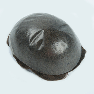 Peluca de Hombre con Base de PU y Cabello Natural Negro de Alta Calidad - Product Image 3