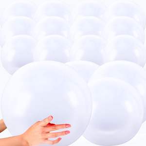 Einfarbig PVC Aufblasbar 9 Zoll <span class=keywords><strong>Beach</strong></span> <span class=keywords><strong>Ball</strong></span> Transparent Sport Wasserspiel Spielzeug Custom Print Weiß Einfarbig PVC Aufblasbar - Product Image 6