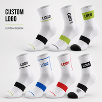 Chaussettes de cyclisme personnalisées avec logo, chaussettes de sport respirantes en maille avec soutien de la voûte plantaire pour hommes et femmes, vente en gros OEM