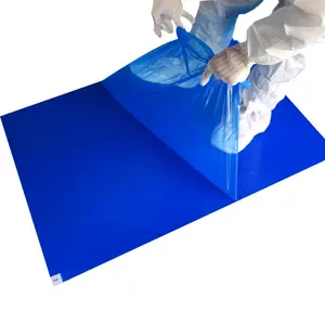 Cleanroom Blue Pe Disposable Sticky Floor Mat Door Entrance Adhesive Floor Mat Sticky Mat