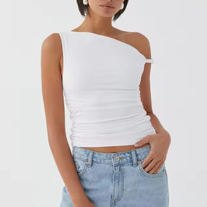 Haut blanc luxueux froncé <span class=keywords><strong>Bree</strong></span> - Product Image 2
