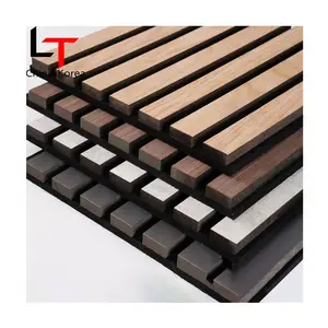 Longtime Factory Delivery Wooden Grooved Acoustic Panel High Density Sound Absorbing panels acoustic
