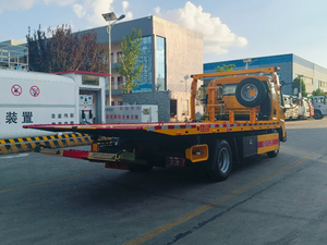 Grúa de plataforma plana Jac 4x2 completamente nueva con plataforma hidráulica para la limpieza de accidentes en carreteras y el rescate de vehículos en caso de emergencia. - Product Image 4