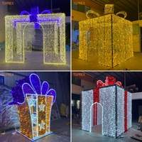 Boîte cadeau LED fiable de qualité commerciale, résistante au vent, pour affichage de projets d'éclairage de carnaval urbain, de stations balnéaires en bord de mer et de villes