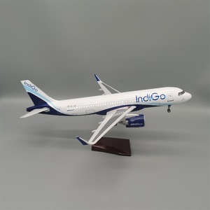 47cm 1/150 Scale IndiGo Airlines Airbus 320 A320 Modèles d'avion en résine avec Led et roues - Product Image 1
