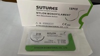 Sutures chirurgicales en nylon vétérinaire médical de haute qualité Hotsale médical 3-0 9 0 10-0 10 0 10/0 fil avec aiguille