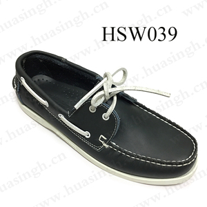 LXG, zapatos de guisantes negros sociales informales de cuero de vaca natural, zapatos náuticos clásicos resistentes al ácido de peso cosidos a mano HSW039 - Product Image 2