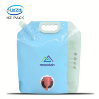 Sacs d'emballage liquide pliables réutilisables de qualité alimentaire 5L 8L pour camping, bière et boissons avec bec verseur