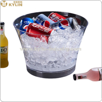 Seau à glace acrylique en forme de taille en plastique Ustensile de refroidissement de fête en plastique 10L pour l'utilisation de bar KTV en boîte de nuit