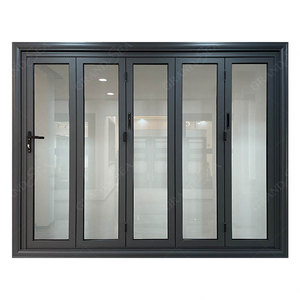 Sản Phẩm Mới Đẹp Kính Ngang Gập Đôi Cửa Sổ Trượt Chịu Nhiệt Cửa Sổ Nhôm Mở Bên Gập - Product Image 4