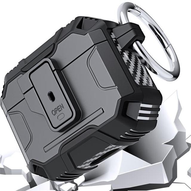 Fashionable 3d Rugged Design Cover Wireless Charge Armor Earphones Accessories Case for Apple Airpods 4 3 Pro 1 2