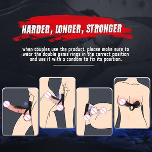 Anillo con control remoto para hombres y mujeres, Juguetes sexuales con vibración de ritmo cardíaco, masturbación y con dispositivo de bloqueo de spermatóforo, shock - Product Image 4