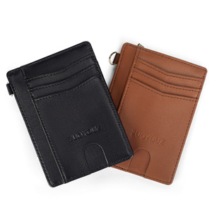 ZUOYOUZ Slim PU <b>Card</b> <b>Holder</b> With Zipper Multiple Slots Credit <b>Card</b> <b>Wallet</b> Everyday Use - Product Image 5