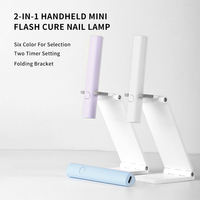 Mini sèche-ongles UV LED pour filles avec support lampe de polymérisation flash pour ongles à séchage rapide vernis à ongles lumière de polymérisation
