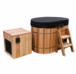 Baignoire en <span class=keywords><strong>bois</strong></span> canadienne Swankia pour bain froid extérieur, petite cuve de plongeon avec trous de refroidissement, refroidisseur portable à vendre - Product Image 6