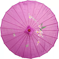 Parapluie en soie fait main élégant avec manche en bois de style japonais et chinois, rouge, pour décorations de plafond de mariage, imperméable, avec logo imprimé