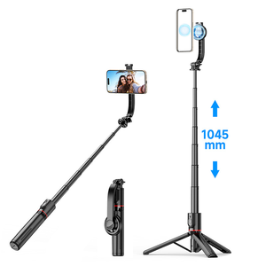 L20 BT Mini bâton de selfie télescopique pour <span class=keywords><strong>iPhone</strong></span> <span class=keywords><strong>Trépied</strong></span> pliable <span class=keywords><strong>avec</strong></span> <span class=keywords><strong>lumière</strong></span> de remplissage et support magnétique pour la diffusion en direct - Product Image 1