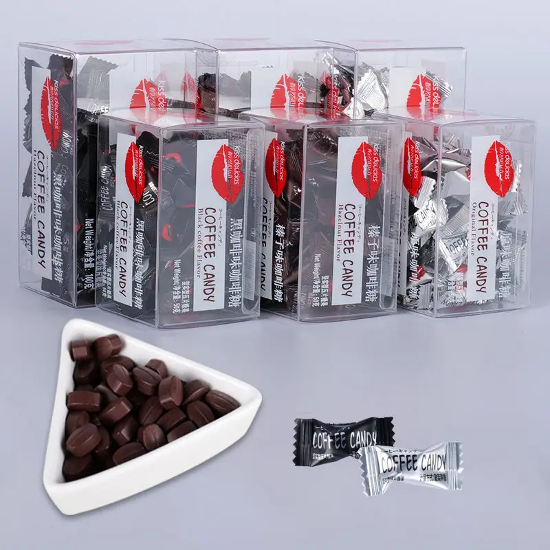 Custom Personal Label Halal Hot Sale Coffee Candy Less Sugar Bitter Coffee Taste Tablet Pressed Coffee Candy
