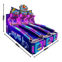 Mini-machine de bowling à monnayeur, équipement de divertissement commercial lumineux pour centres commerciaux intérieurs et parcs de loisirs familiaux
