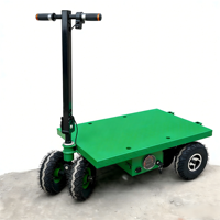 Chariot électrique portable à quatre roues, structure pliable, plateforme pour rampe d'ascenseur, chariot à marchandises pliable, chariot électrique pliable