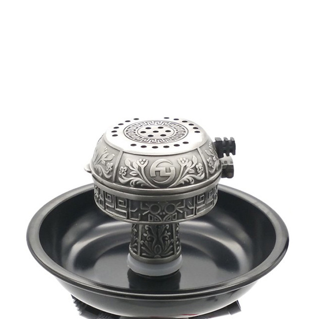 Arabic Electronic Hookah Shisha Accessories Simple Metal Electric Hookah Head Charcoal Holder Round Smoke Chicha Bowl