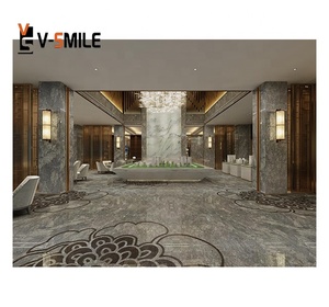 Dalles et carreaux de marbre HermesGrey en pierre naturelle pour escaliers d'hôtel - Product Image 2