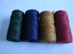 Tự làm nhuộm đay <span class=keywords><strong>twine</strong></span> với màu xanh lá cây hoặc màu đỏ hoặc màu đen được sử dụng trong vườn - Product Image 3