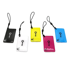 Llavero RFID Mini Impermeable con Logotipo Personalizado al por Mayor - Chip UHF y NFC 1K de 860-960MHz con Código QR en Resina Epoxi para Control de Acceso en Hoteles - Product Image 1