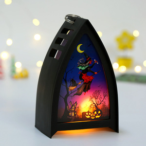 Lámpara de viento de Halloween 2025, vela LED parpadeante con Base de Calavera, soporte de calabaza, decoración de patio embrujado, funciona con pilas - Product Image 3