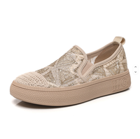 Espadrilles pour femmes, mocassins décontractés élégants à lacets, baskets légères à plateforme, chaussures plates confortables pour le printemps