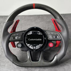 Volant en cuir Nappa avec palettes LED pour modèles <span class=keywords><strong>Audi</strong></span> A3 A4L <span class=keywords><strong>Q5</strong></span> Q7 A6 A7 <span class=keywords><strong>S</strong></span> <span class=keywords><strong>Line</strong></span> OEM+ Volant personnalisé Amélioration de l'intérieur de la voiture - Product Image 6